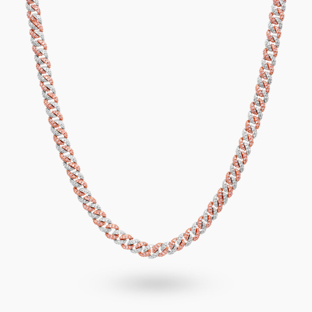 VVS Moissanite Iced 8mm cuban chain - 2 tones