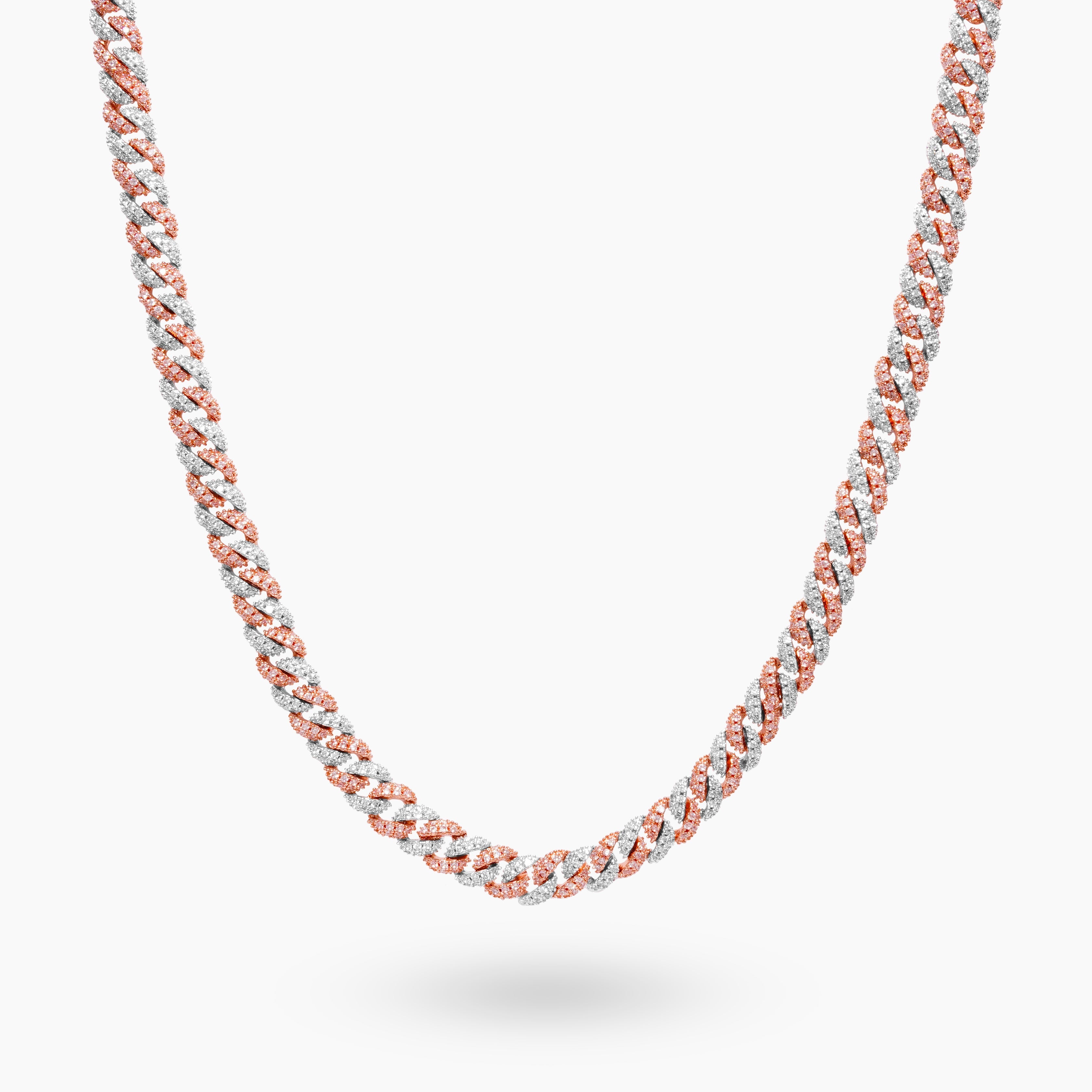 VVS Moissanite Iced 8mm cuban chain - 2 tones