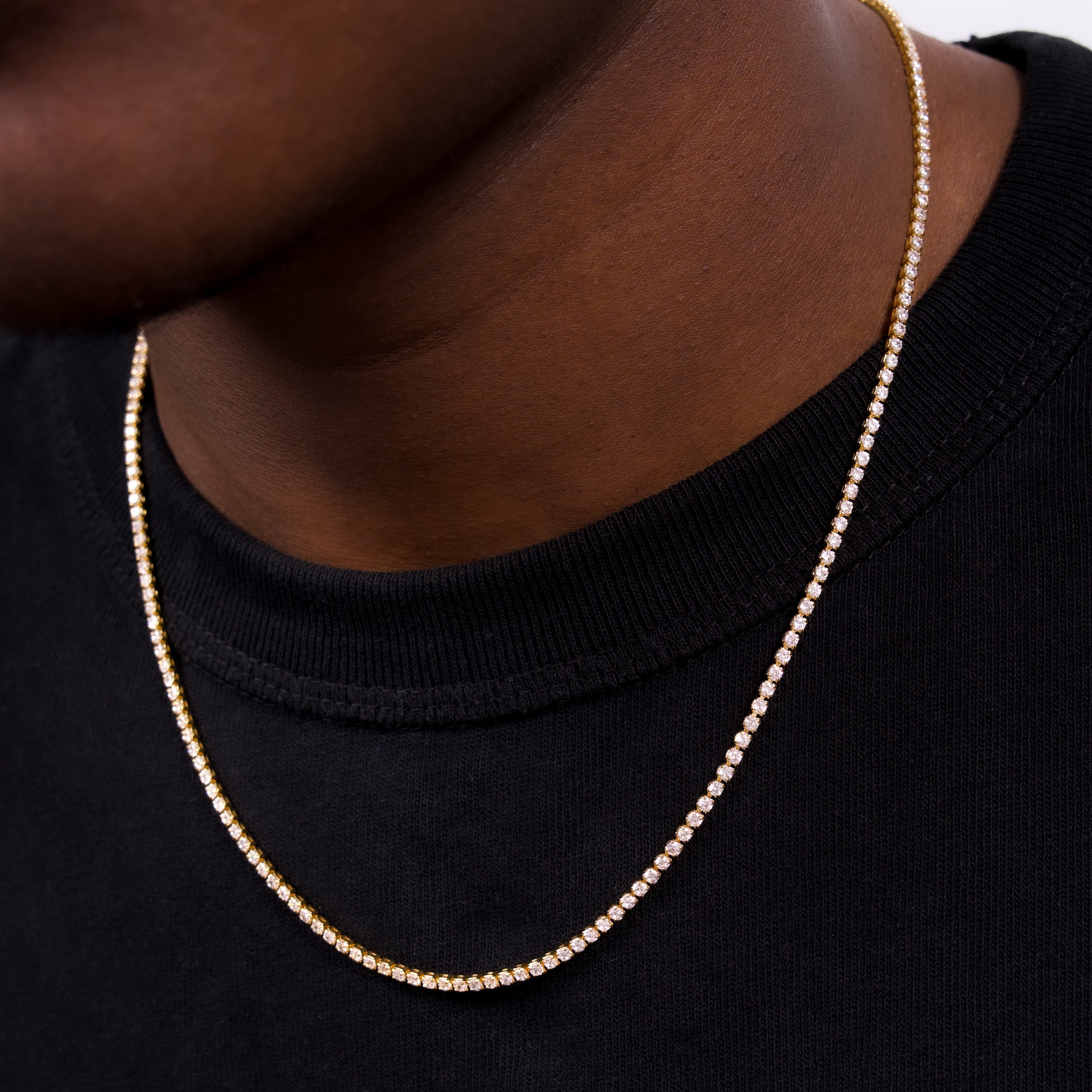 VVS Moissanite Micro 2mm tennis chain