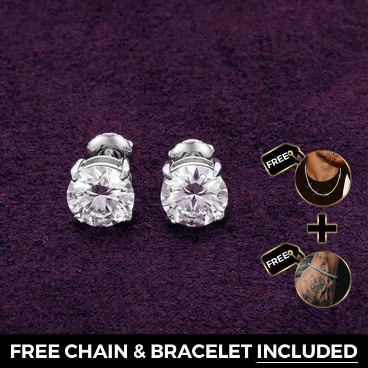VVS 7.5MM Moissanite Earrings Screw Back