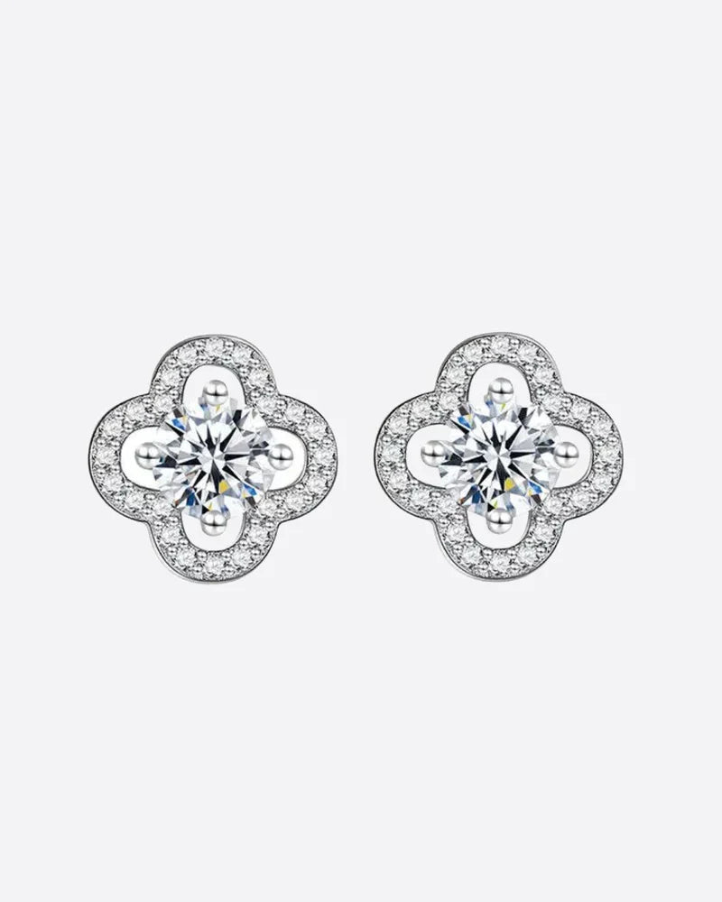 MOISSANITE CLOVER EARRINGS