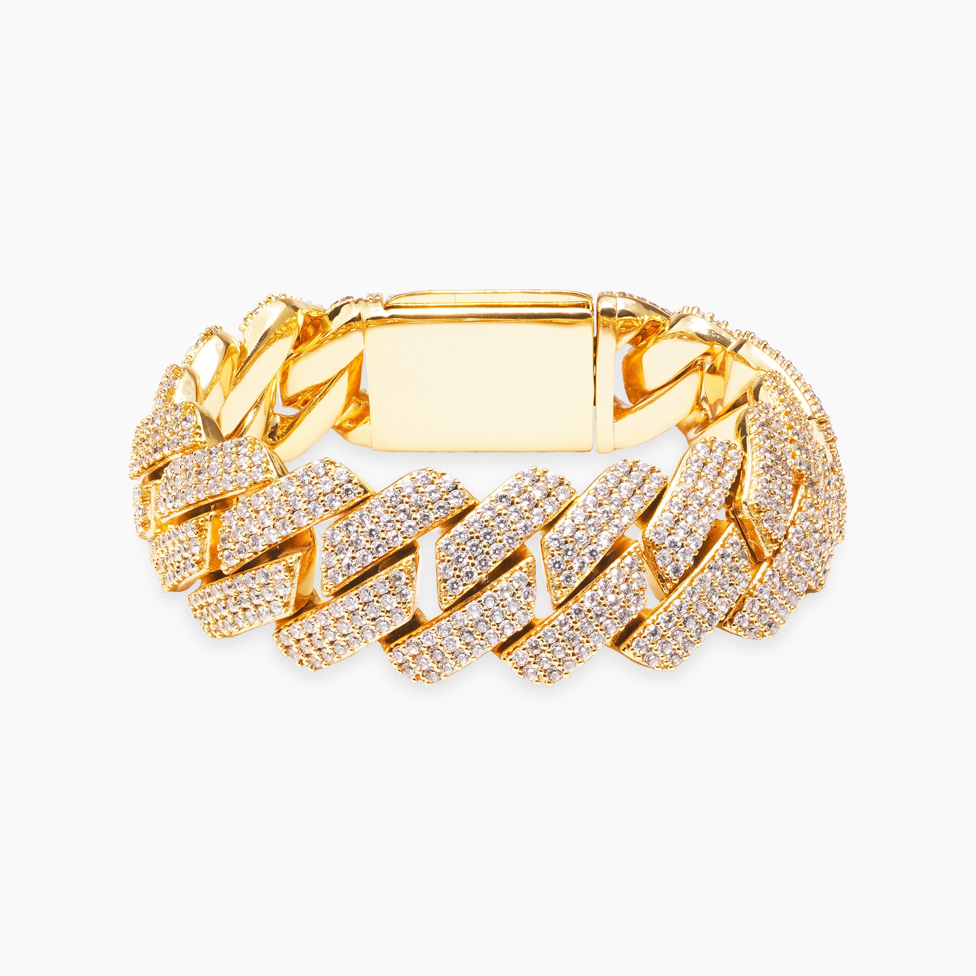 VVS Moissanite Prong link bracelet 19mm
