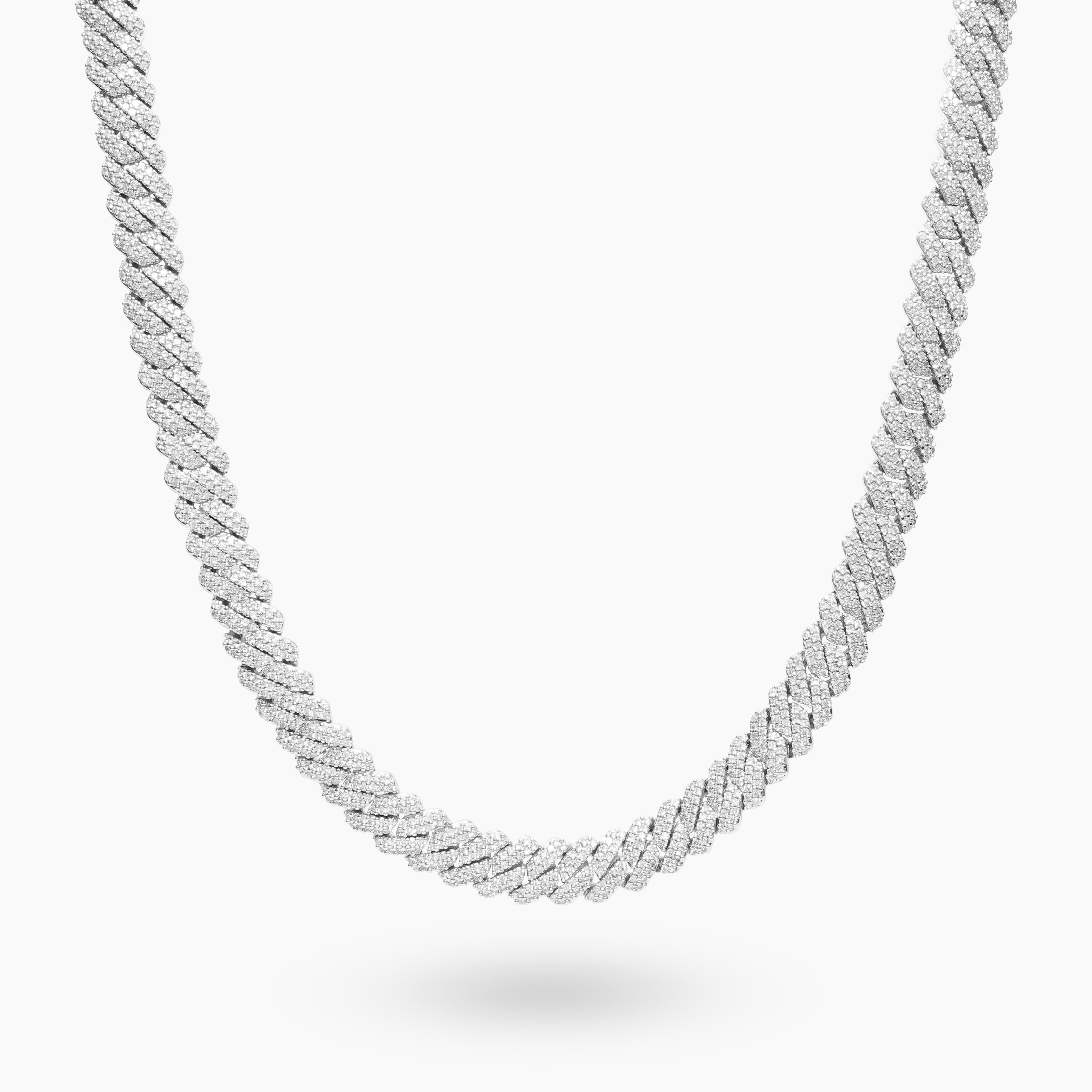 VVS moissanite 8mm Prong link chain