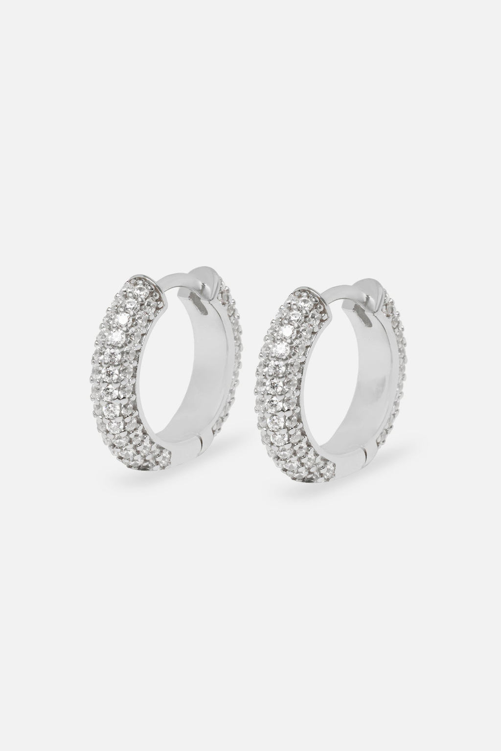 Iced Moissanite Hoop Earrings