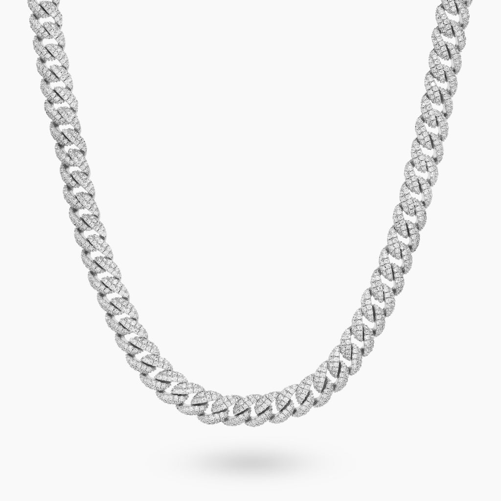 VVS moissanite Iced  10 mm cuban link chain