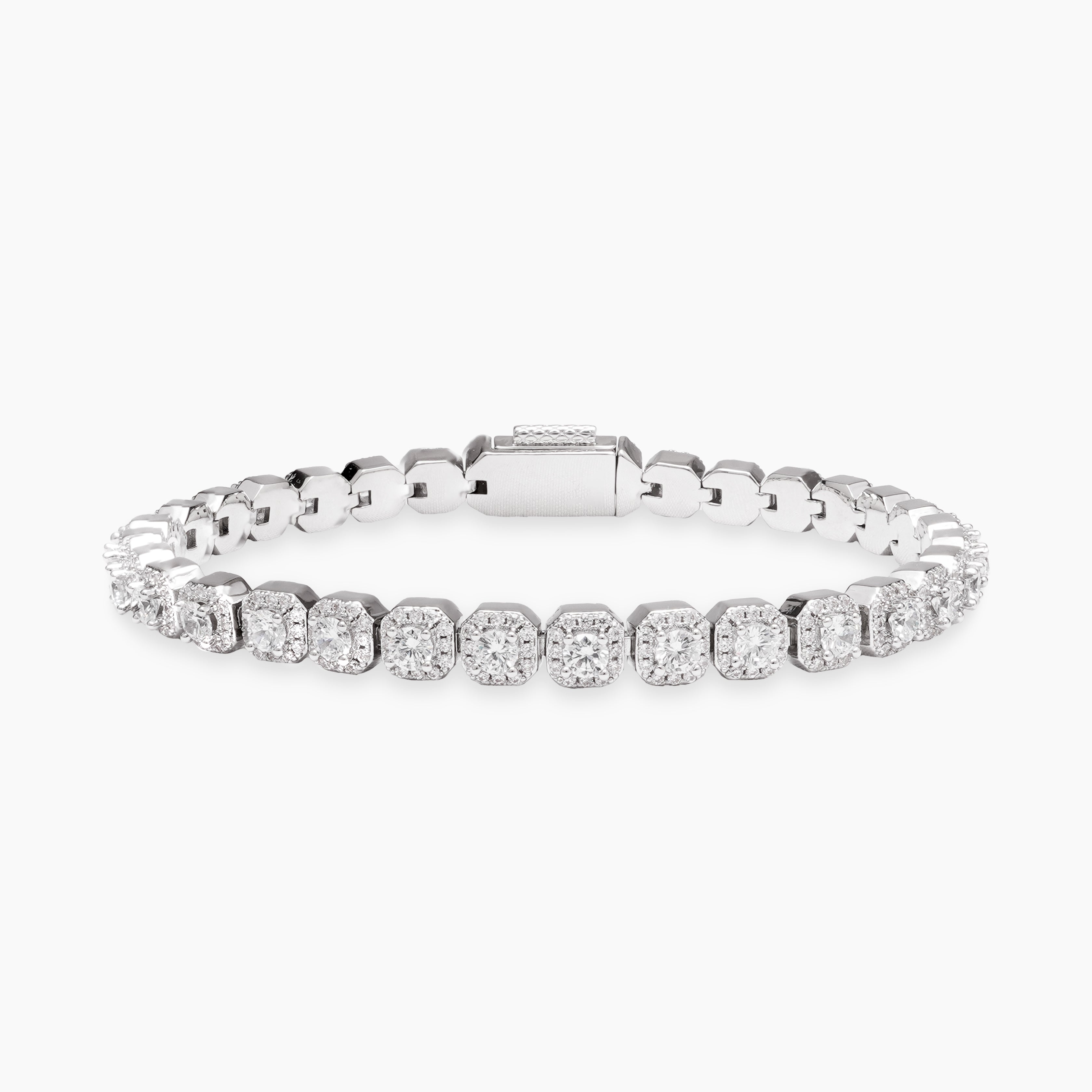 VVS Moissanite Clustered bracelet 6mm